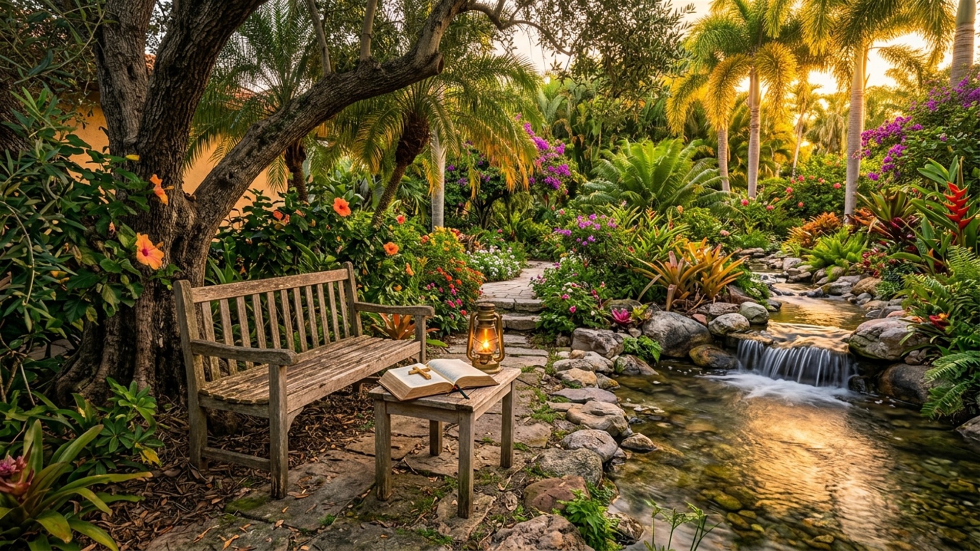 Peaceful Olive Courtyard Sanctuary